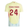 Maillot de Supporter Espagne Pedro Porro 24 Extérieur Euro 2024 Pour Homme
